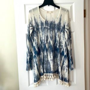 Altar’d State Tie Dye Sweater with Fringe